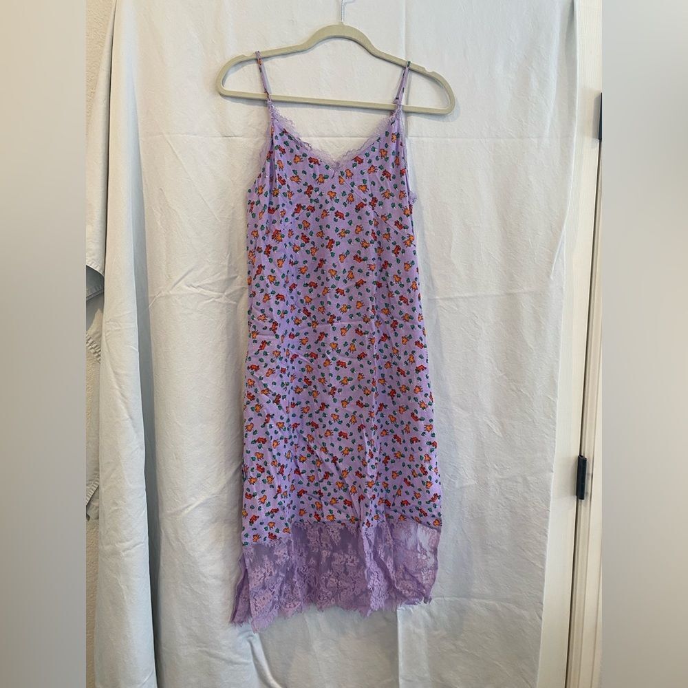 & Other Stories Floral Purple Slip Dress